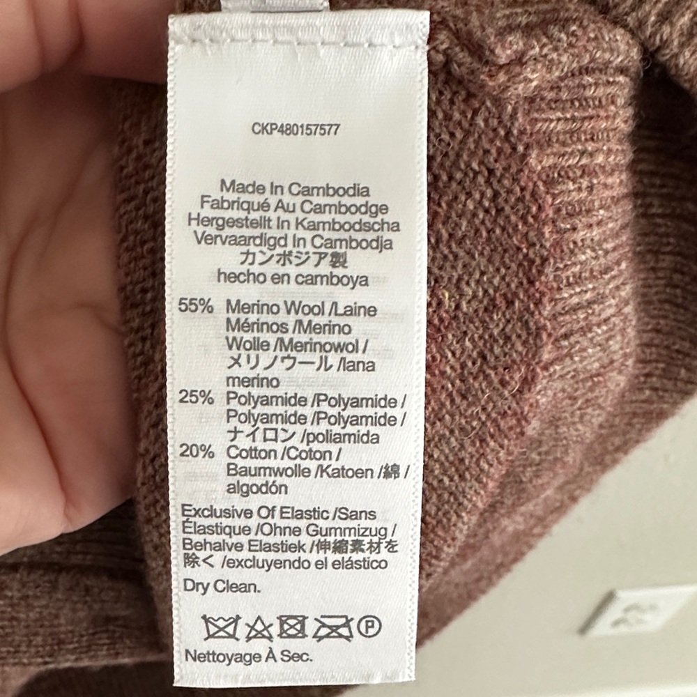 Madewell Wool Brown V-Neck Relaxed Cardigan - Picture 10 of 11